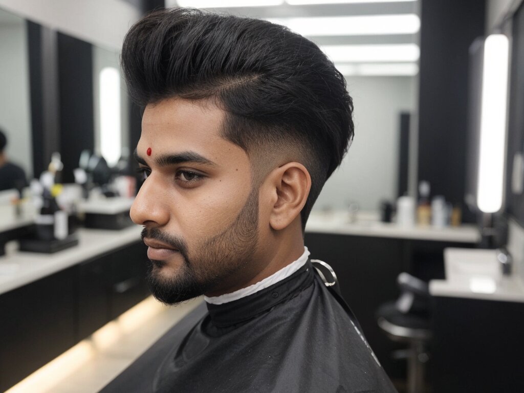Modern Pompadour Hairstyle for Indian Men 2024