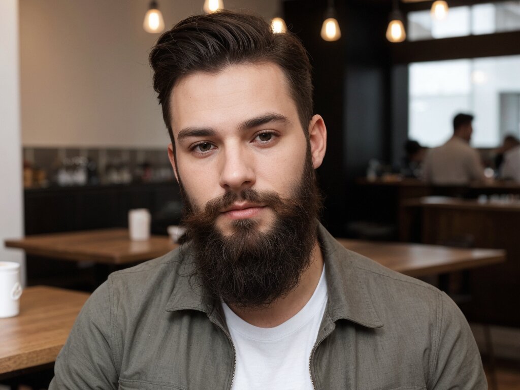 Man with French Fork beard style