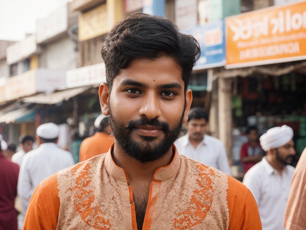 Punjabi-Inspired Fade Hairstyle Indian Men