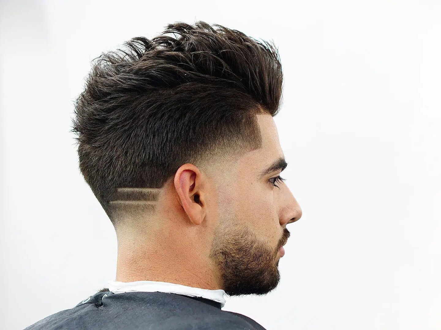 Man with 2 lines on side of head haircut
