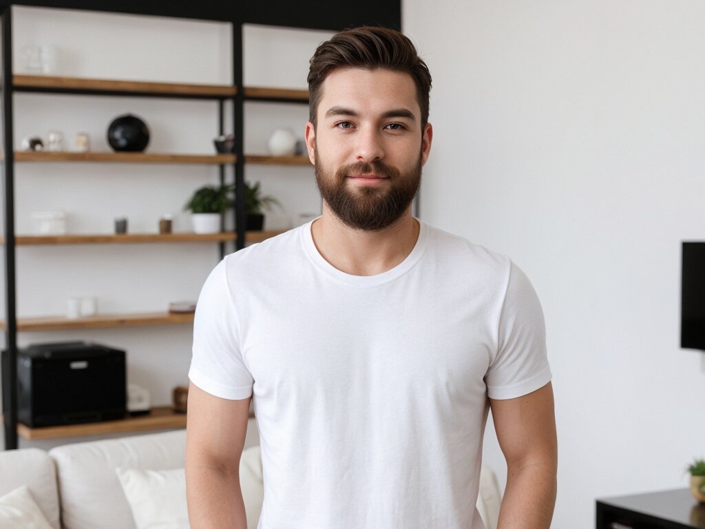 Man with small beard style